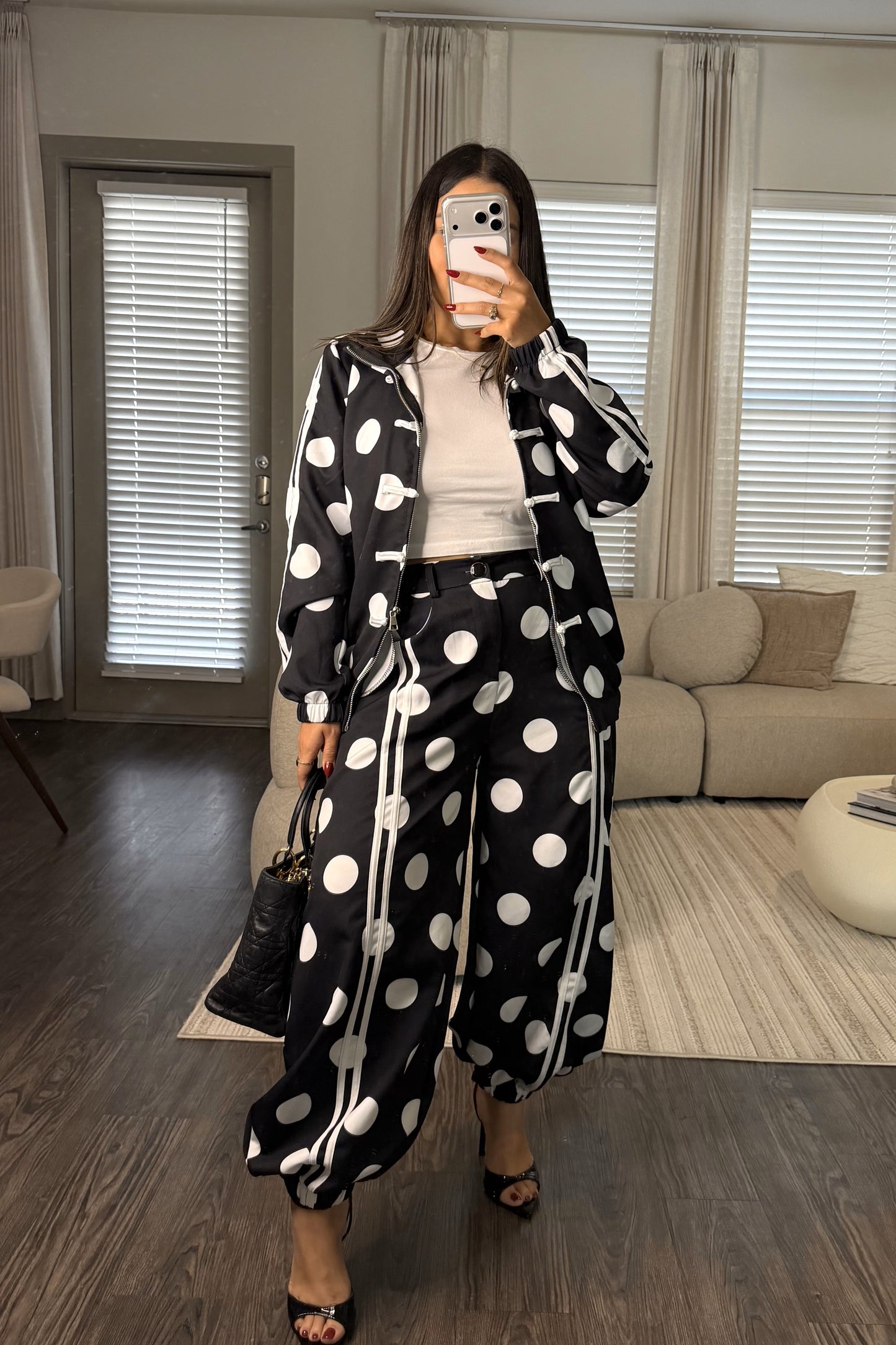 Polka dot maxi set BW