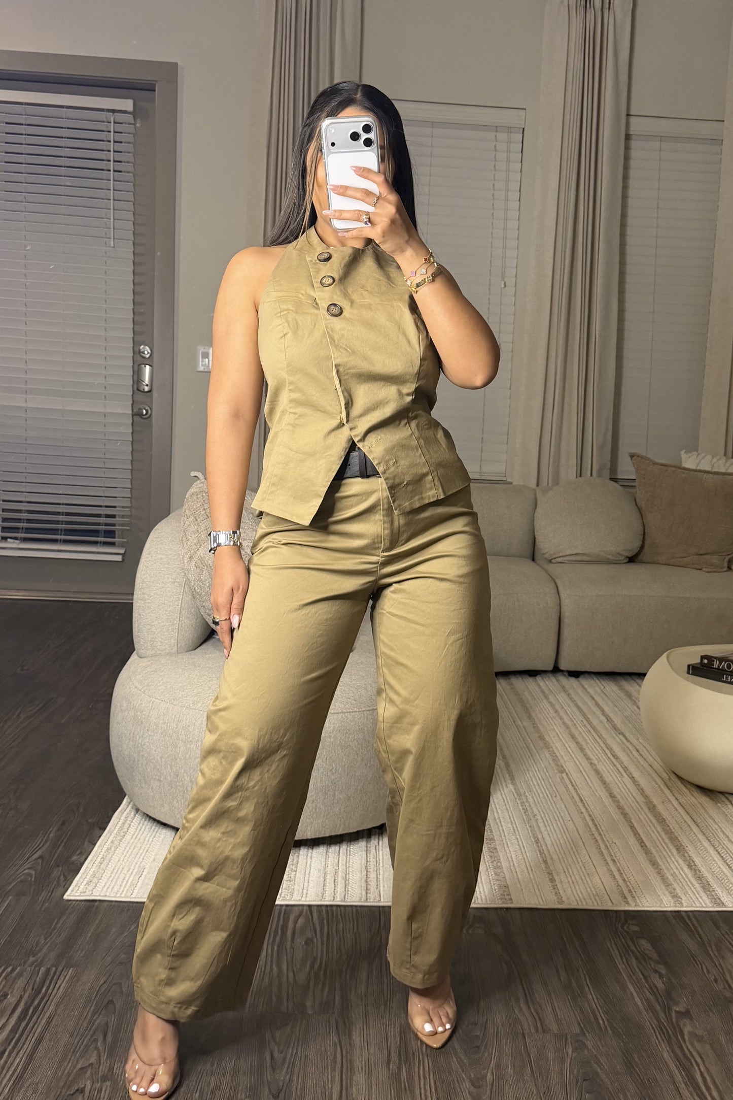 Bottons vest and pant set