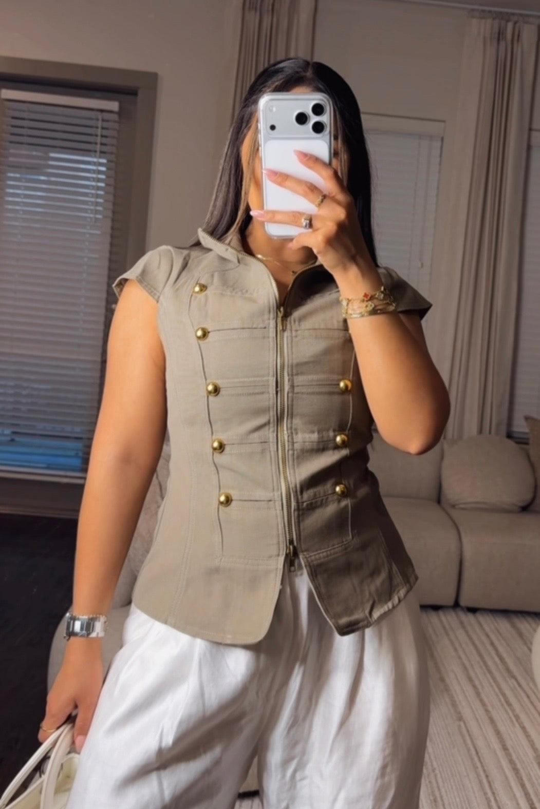 Napoleon vest sage green
