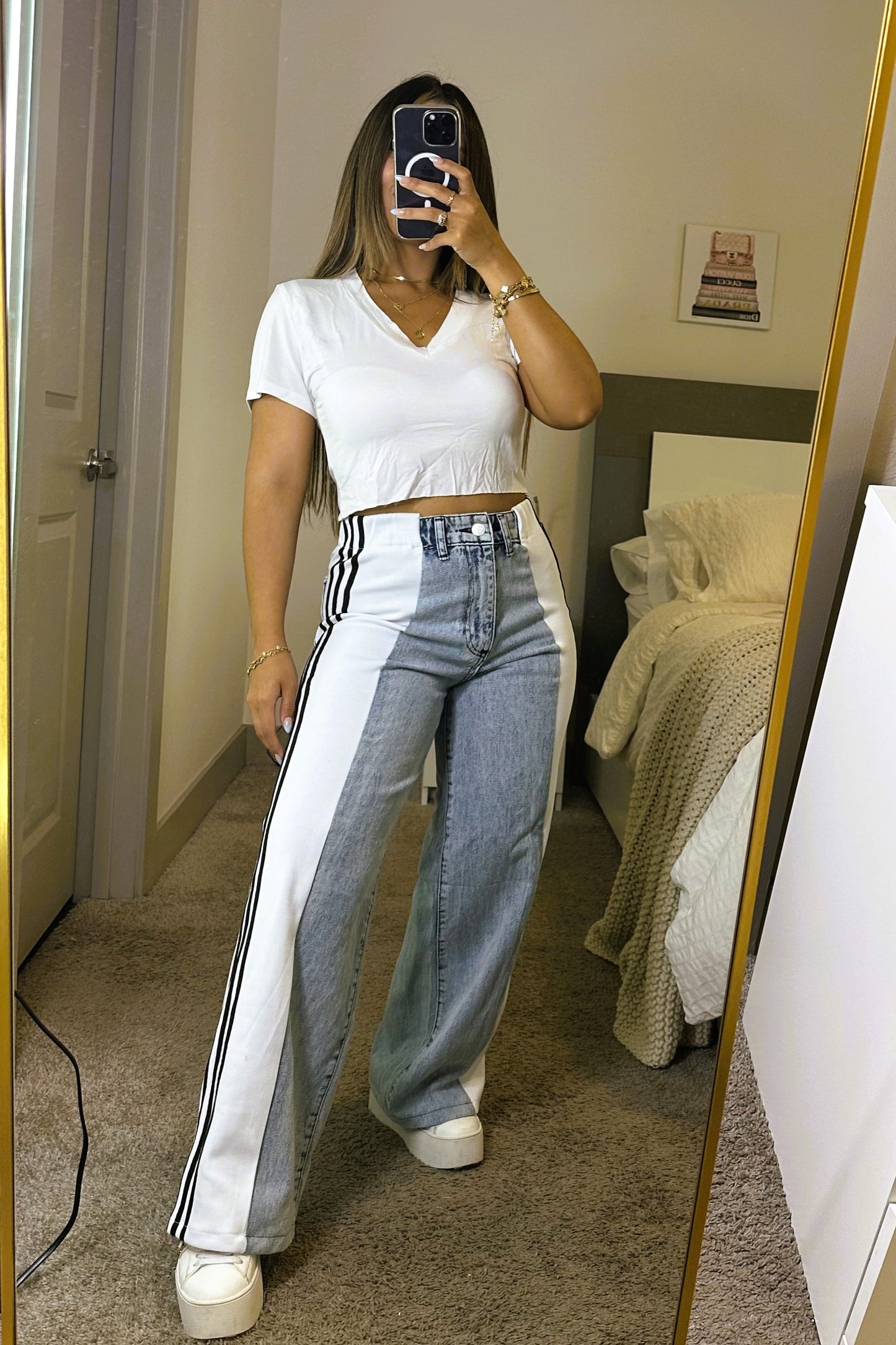 Sport Pant white & denim