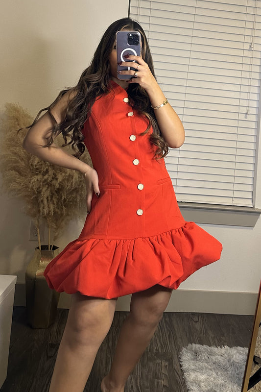 Ina mini dress red