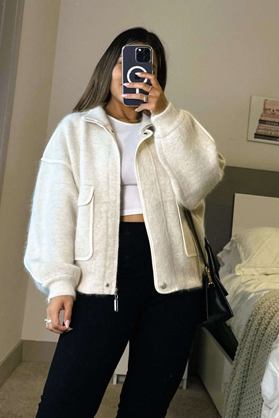 Sweater bomber cream