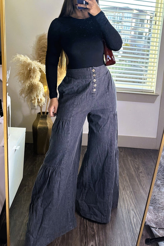 Wide pant charcoal