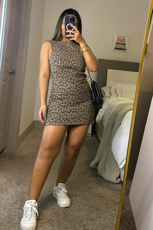 Mini dress leopard