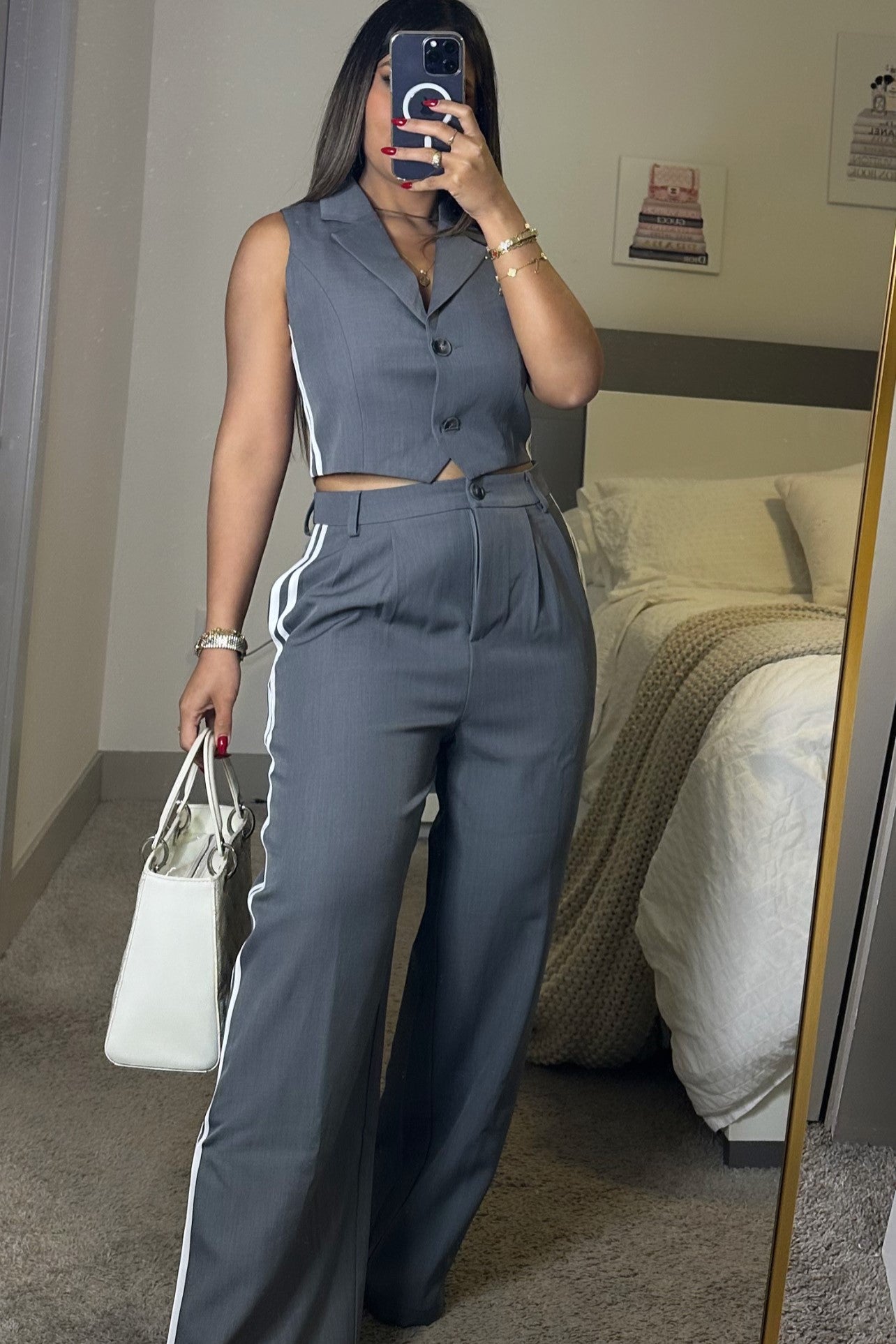 Adi set grey - vest and pant