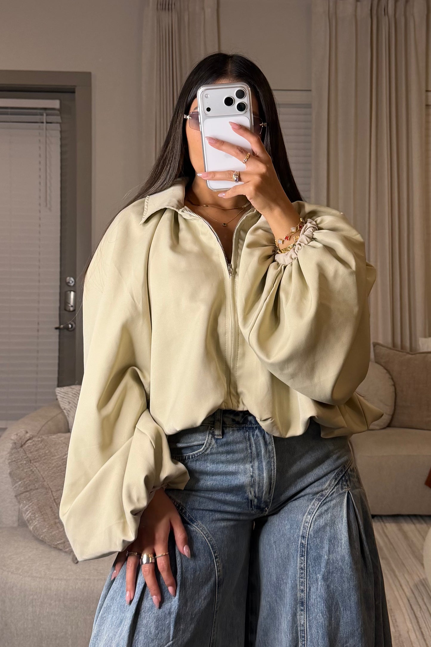 Bomb jacket beige