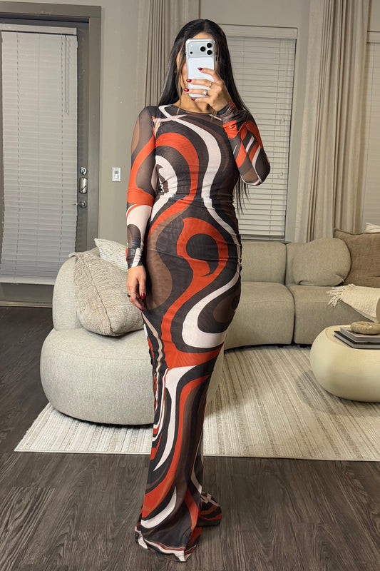 Mech brown dress