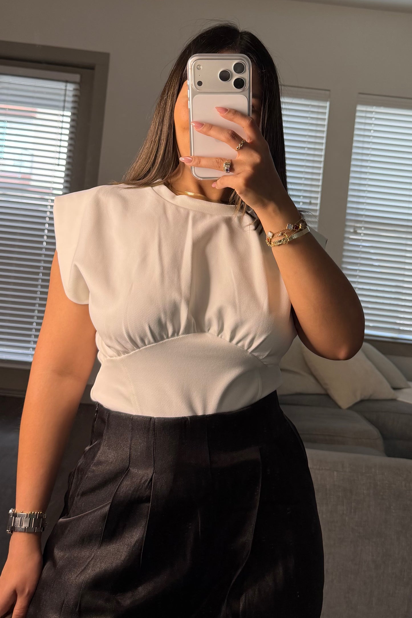 Round corset style top