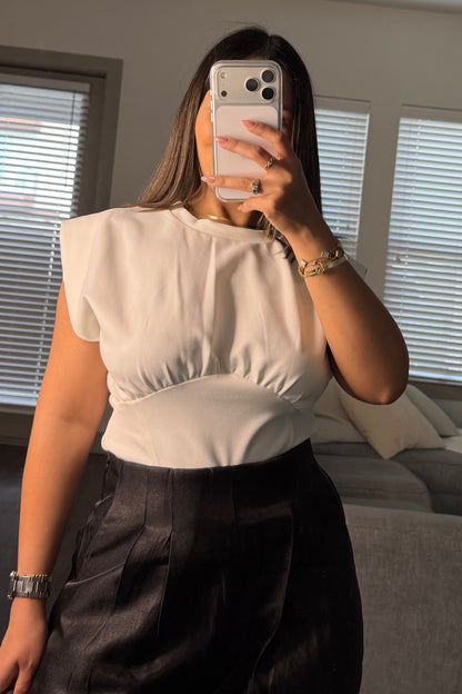 Round corset style top