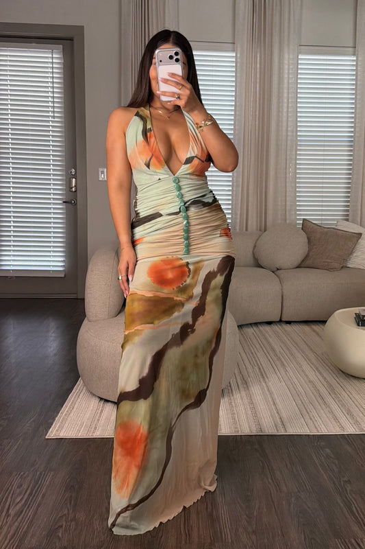 Multicolor bli maxi dress
