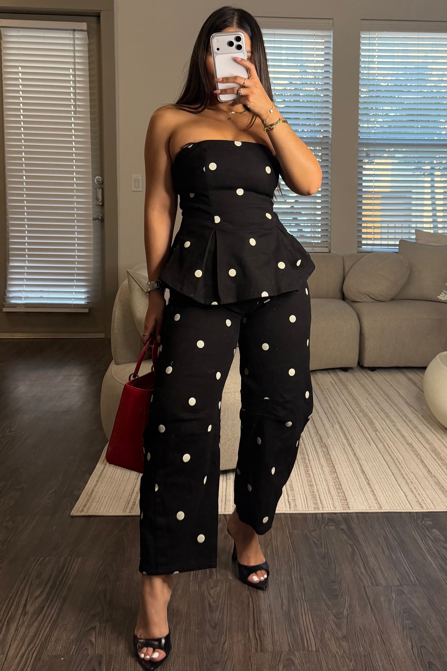 Kle polka dots Maxi set black