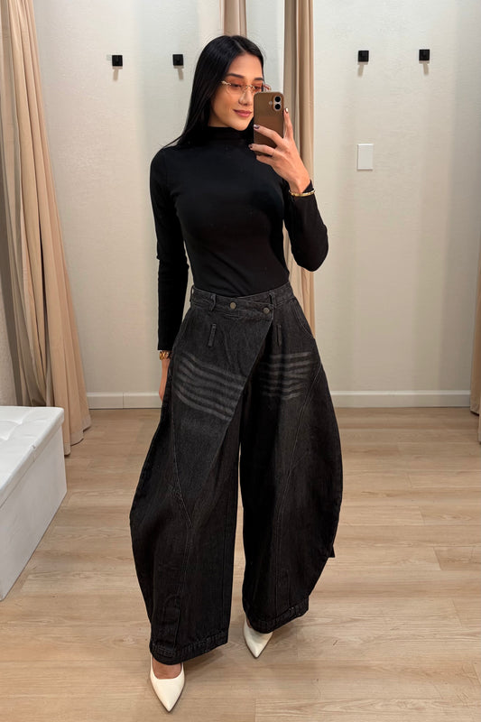 Maxi barrel black pant