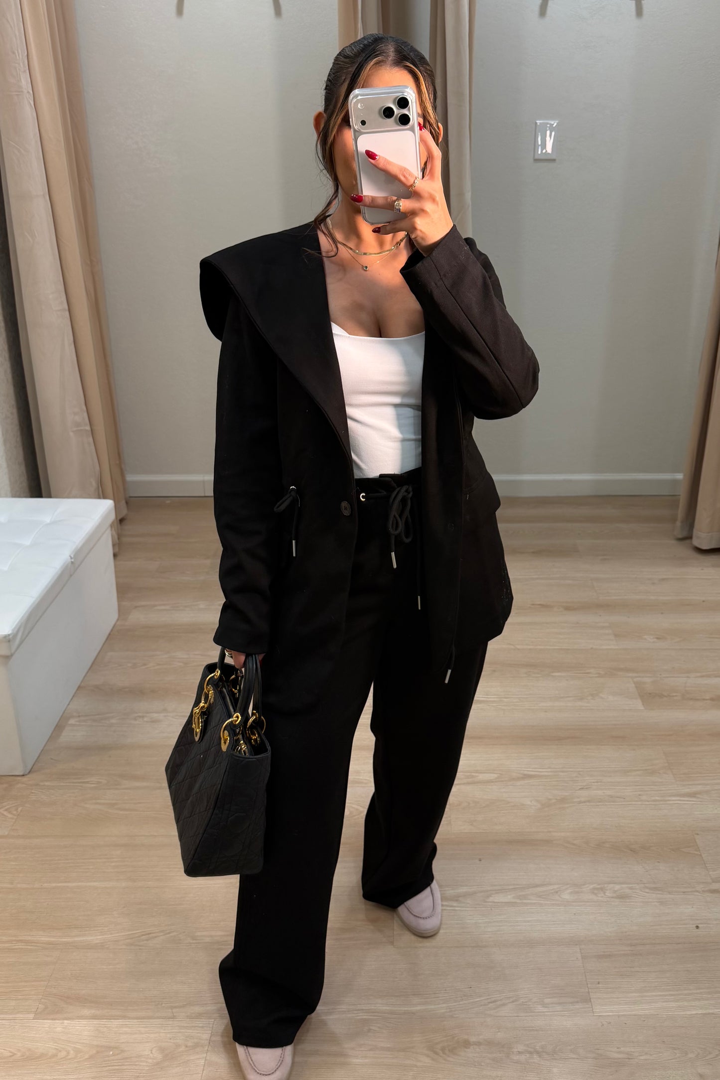 Outerwear knit black set