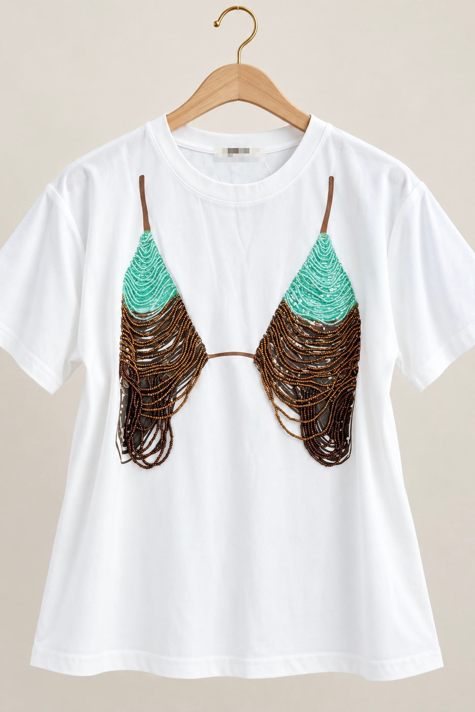 Bra tshirt Aqua brown