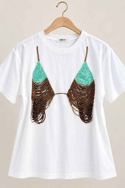 Bra tshirt Aqua brown