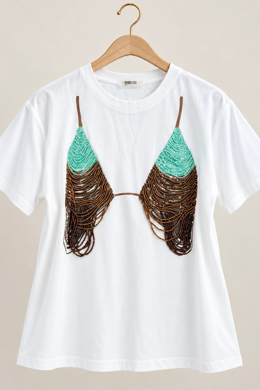 Bra tshirt Aqua brown