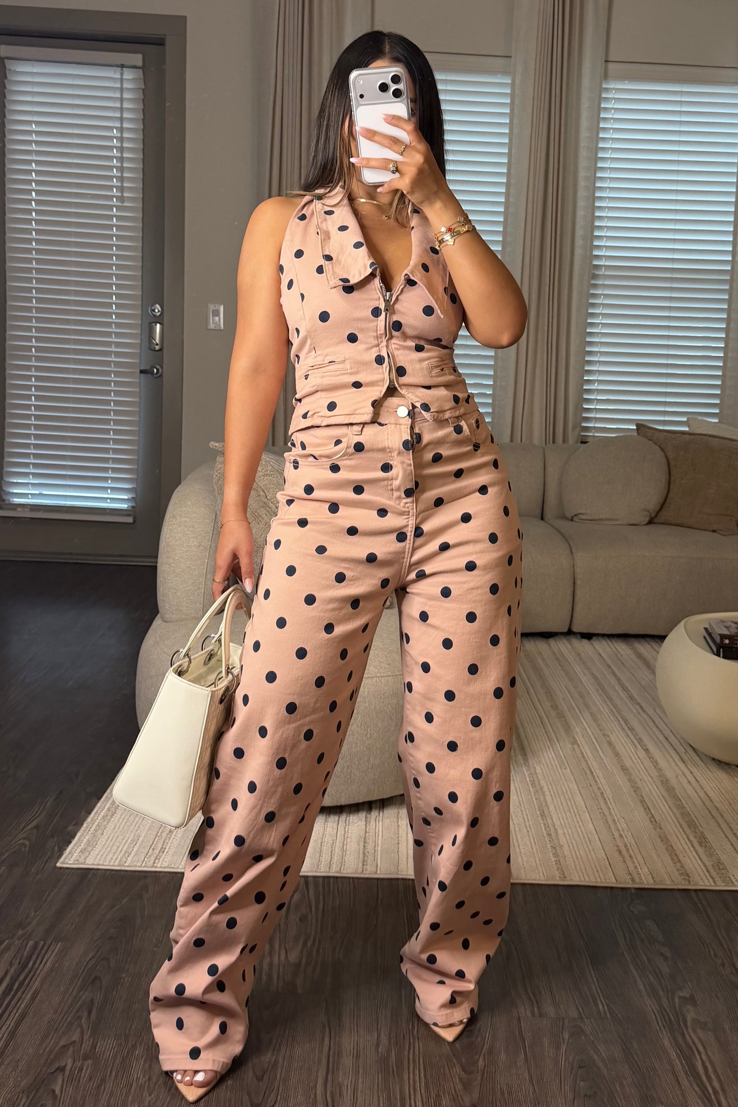 peek rose polka dots set