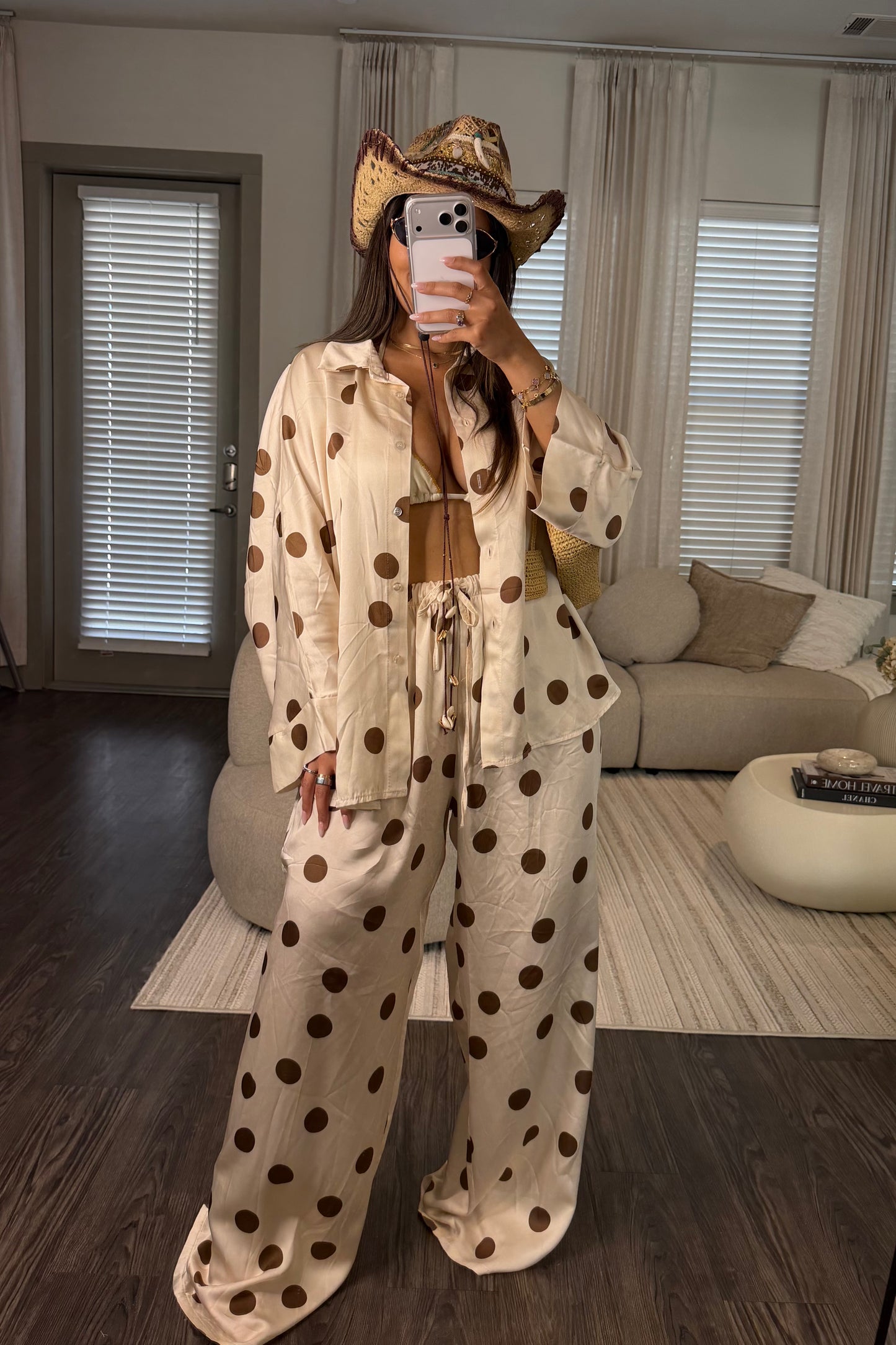 Polca dot satin set