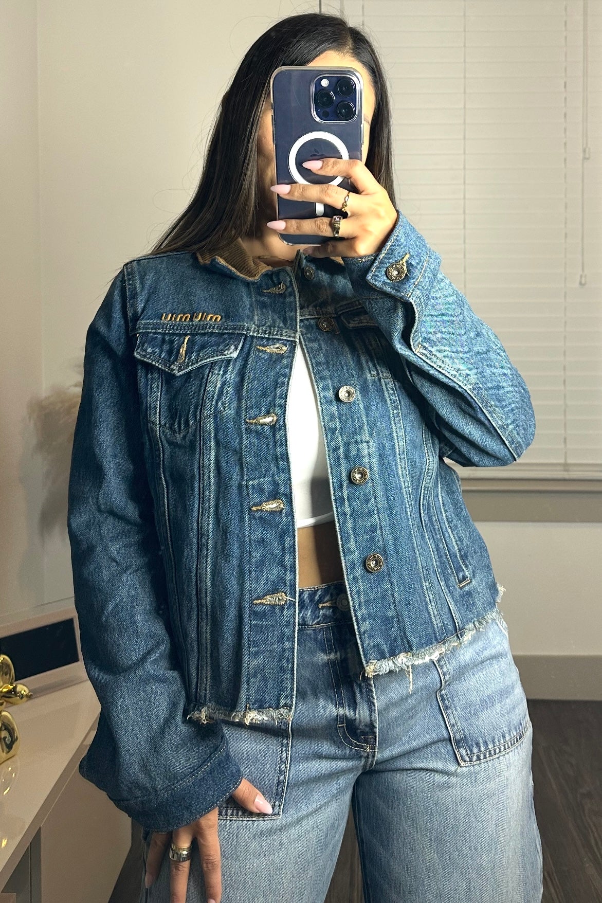 MAXI DENIM JACKET MIU