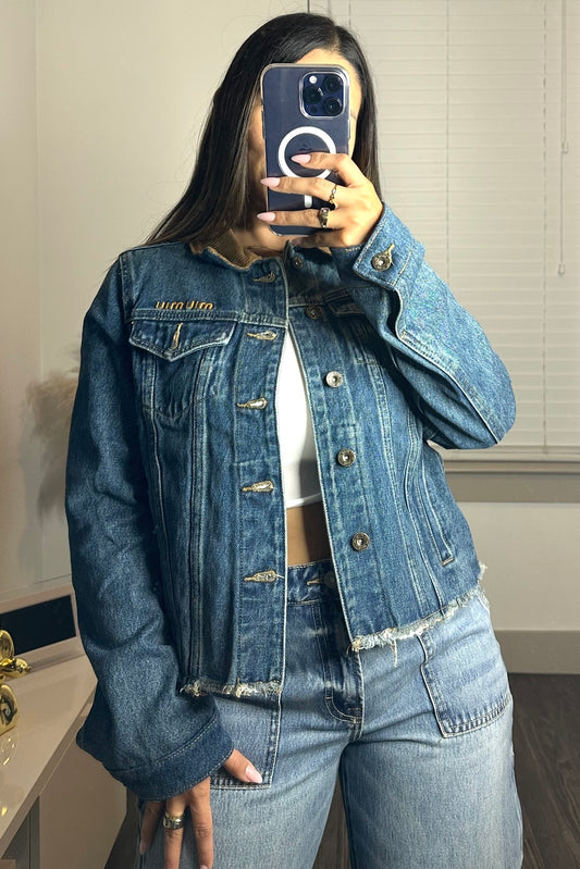 MAXI DENIM JACKET MIU