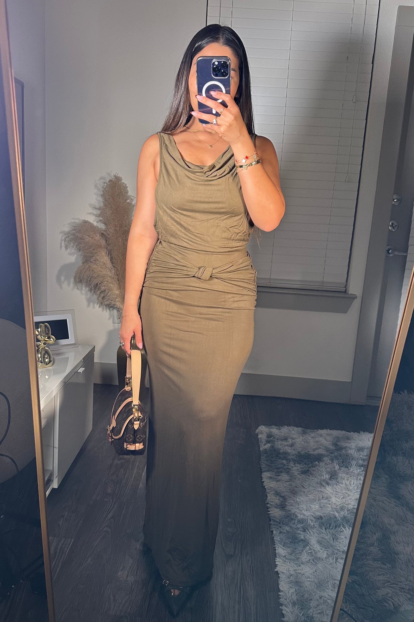 Knit Drapped Maxi dress