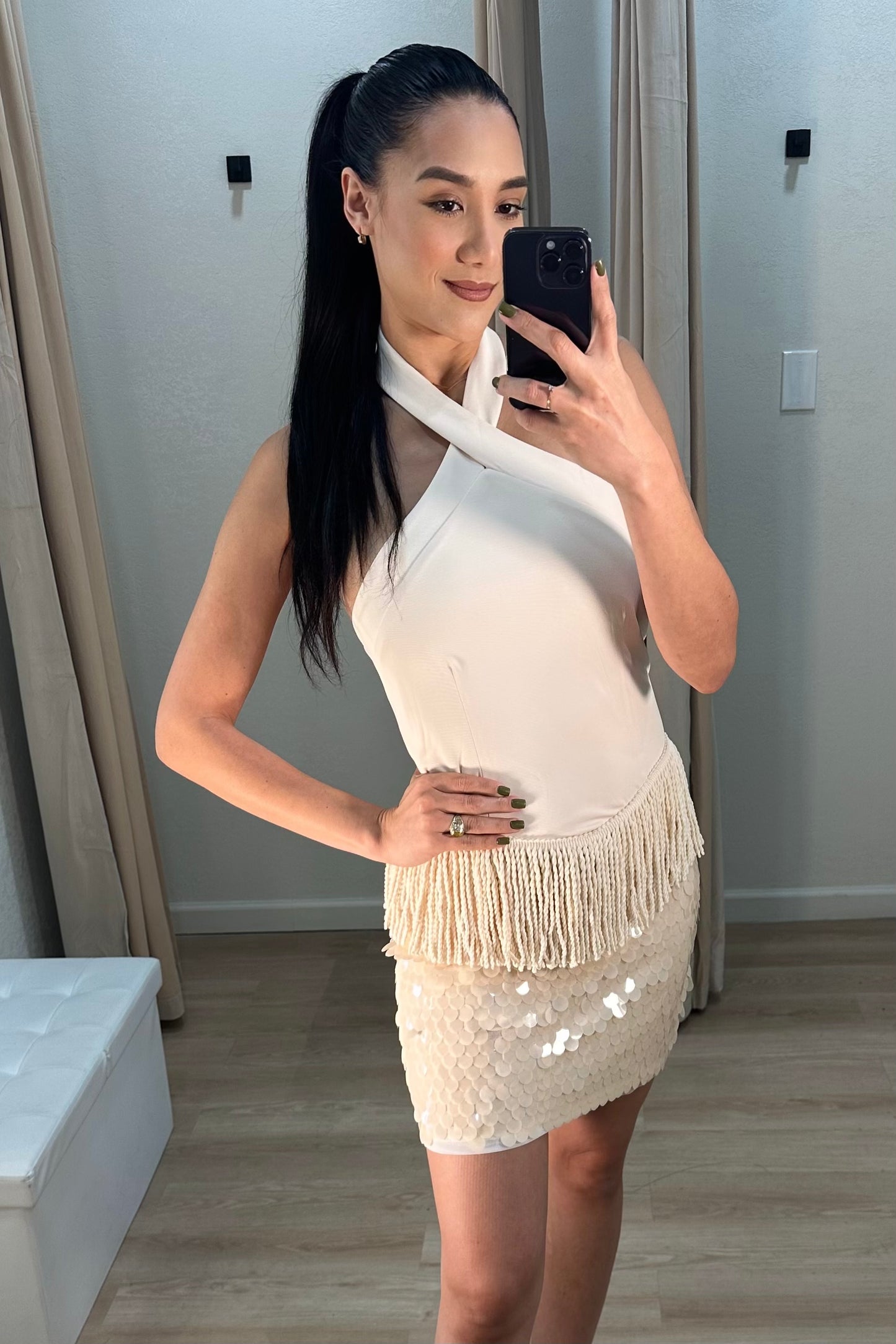 Blu cream MINI DRESS