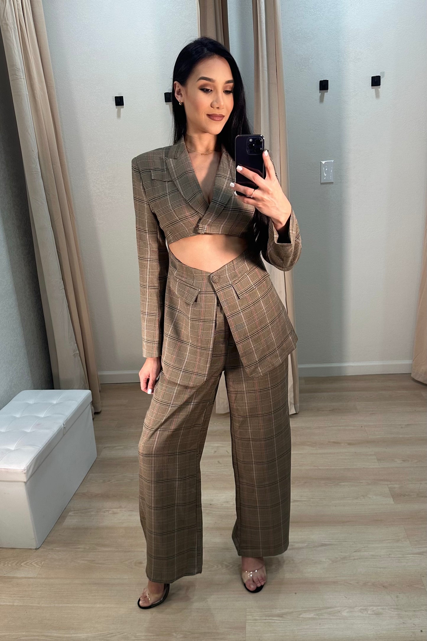 Square maxi blazer