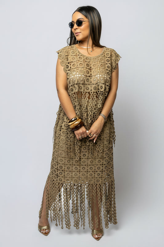 Choco fringe maxi set